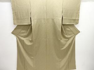 未使用品　仕立て上がり　よろけ斜め格子模様小紋着物